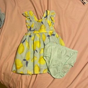 12-18 months lemon baby gap pinafore style dress